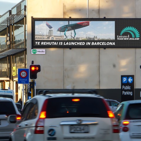 Emirates Team NZ selects Go Media as official Outdoor Media Partner